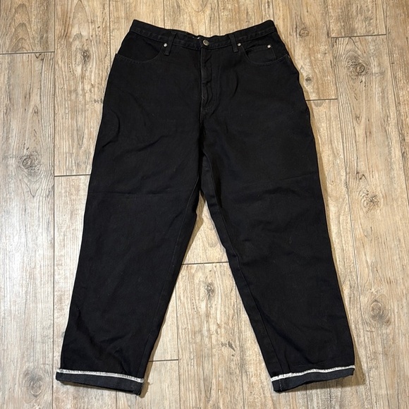 Harley-Davidson Biker Blues Black Denim Jeans Size 16 - Picture 1 of 12